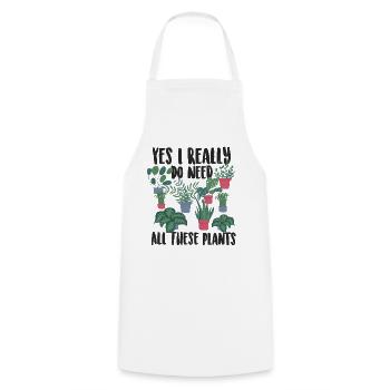 Gardener Plants - Cooking Apron - white - Front - AI Model Male 185 dark (185cm)