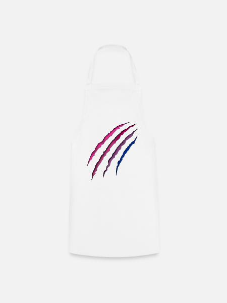 Bisexual Bi Pride Flag Scratch - Kochschürze - Weiß