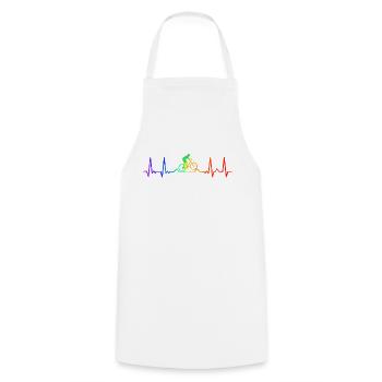 Enduro MTB Mountain Bike Riding - Cooking Apron - white - Front - AI Model Male 185 dark (185cm)