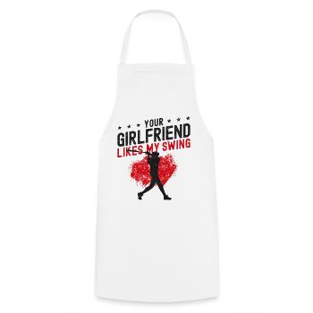 Baseball Fan Batter Vintage Votre - Tablier de cuisine - blanc - Devant - AI Model Male 185 dark (185cm)