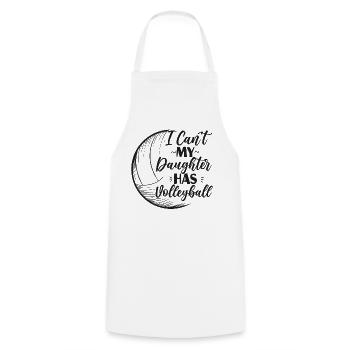 Joueuse de volleyball Fille de l’équipe - Tablier de cuisine - blanc - Devant - AI Model Male 185 dark (185cm)