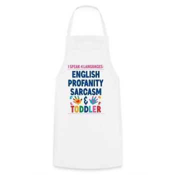 Childcare Daycare Provider Teacher - Cooking Apron - white - Front - AI Model Male 185 dark (185cm)