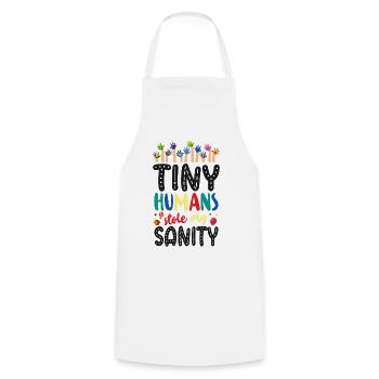 Childcare Daycare Provider Teacher - Cooking Apron - white - Front - AI Model Male 185 dark (185cm)