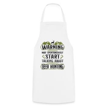 Buck Deer Hunting Hunter Vintage - Cooking Apron - white - Front - AI Model Male 185 dark (185cm)