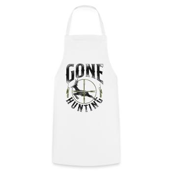 Buck Deer Hunting Hunter Vintage - Cooking Apron - white - Front - AI Model Male 185 dark (185cm)