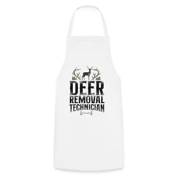 Buck Deer Hunting Hunter Vintage - Cooking Apron - white - Front - AI Model Male 185 dark (185cm)
