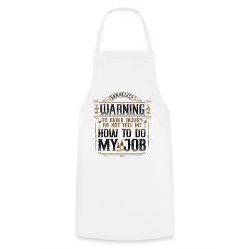 Sommelier Wine Drinking Tasting - Cooking Apron - white - Front - AI Model Male 185 dark (185cm)