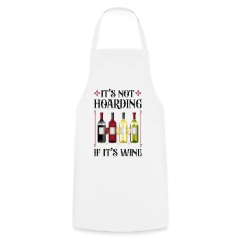 Sommelier Wine Drinking Tasting - Kochschürze - Weiß - Vorne - AI Model Male 185 dark (185cm)