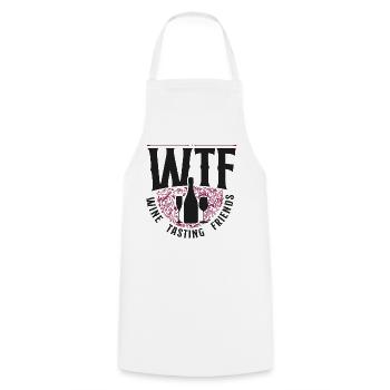 Sommelier Wine Drinking Tasting - Kochschürze - Weiß - Vorne - AI Model Male 185 dark (185cm)