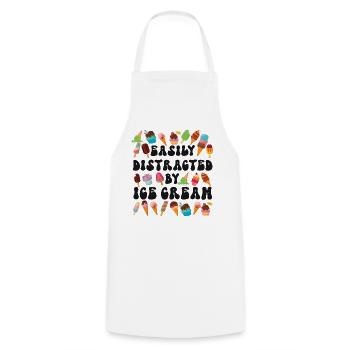 Ice Cream Cone Popsicle Easily - Cooking Apron - white - Front - AI Model Male 185 dark (185cm)