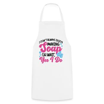 Fabrication de savon Artisanat Je ne le fais pas - Tablier de cuisine - blanc - Devant - AI Model Male 185 dark (185cm)