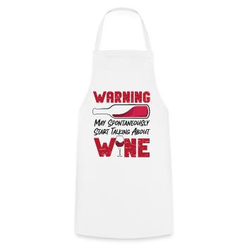 Sommelier Wine Drinking Tasting - Kochschürze - Weiß - Vorne - AI Model Male 185 dark (185cm)