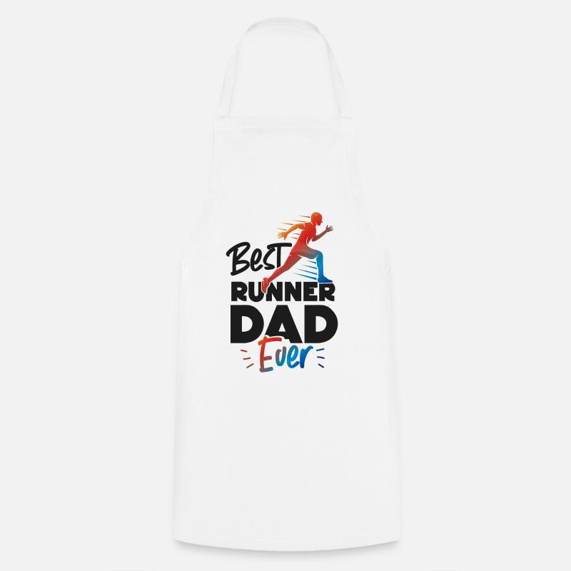 Coureur de course Semi-marathon Papa - Tablier de cuisine - blanc