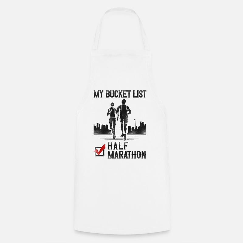 Running Runner Semi-Marathon - Tablier de cuisine - blanc