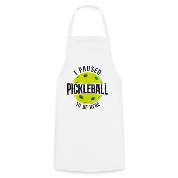 Pickleball I Paused Pickleball To - Cooking Apron - white - Front - AI Model Male 185 dark (185cm)