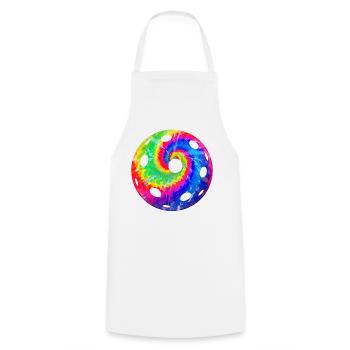Pickleball Tie Dye Retro 80s 90s - Cooking Apron - white - Front - AI Model Male 185 dark (185cm)