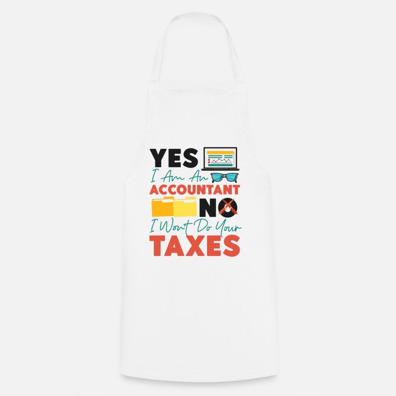 Accountant Bookkeeper Accounting - Cooking Apron - white
