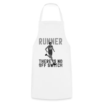 Running Runner Half Marathon - Kochschürze - Weiß - Vorne - AI Model Male 185 dark (185cm)