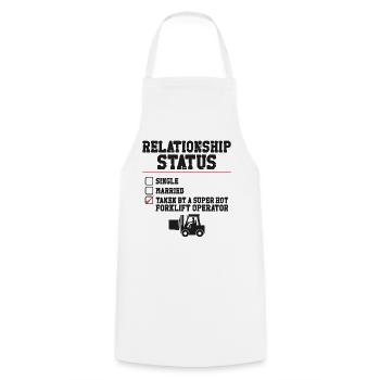 Opérateur de chariot élévateur certifié - Tablier de cuisine - blanc - Devant - AI Model Male 185 dark (185cm)