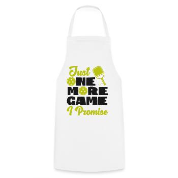 Pickleball Just One More Game I - Cooking Apron - white - Front - AI Model Male 185 dark (185cm)