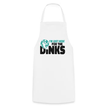 Pickleball Pun I'm Just Here For - Cooking Apron - white - Front - AI Model Male 185 dark (185cm)