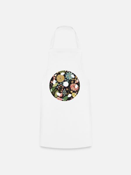 Pickleball Flower Floral - Kochschürze - Weiß
