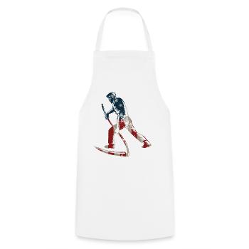 Farming Farmer American Flag Us - Cooking Apron - white - Front - AI Model Male 185 dark (185cm)