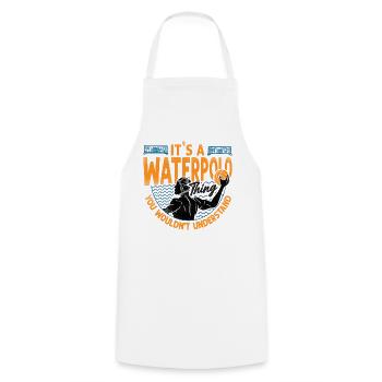 Water Polo Vintage It's A Water - Cooking Apron - white - Front - AI Model Male 185 dark (185cm)