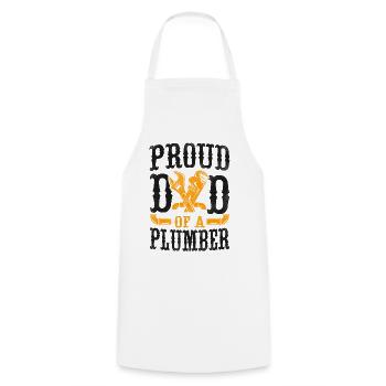 Plumbing Plumber Dad Vintage Proud - Cooking Apron - white - Front - AI Model Male 185 dark (185cm)