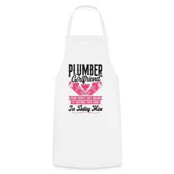 Plumbing Plumber Girlfriend - Cooking Apron - white - Front - AI Model Male 185 dark (185cm)