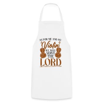 Violoniste Violoniste Jesus Faith - Tablier de cuisine - blanc - Devant - AI Model Male 185 dark (185cm)