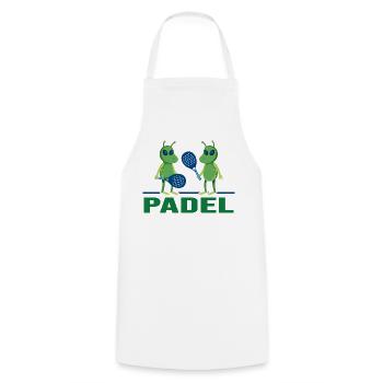 Padel Padel Joueur de tennis Padel Paddle Padel - Tablier de cuisine - blanc - Devant - AI Model Male 185 dark (185cm)
