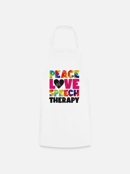 Speech Therapist Therapy Assistant - Kochschürze - Weiß