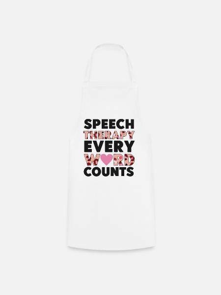 Speech Therapist Therapy Assistant - Kochschürze - Weiß