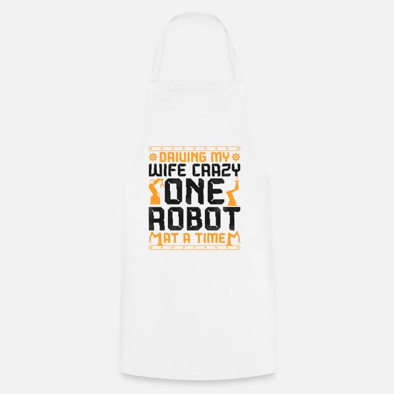 Robot Robotics Engineer Wife - Kochschürze - Weiß