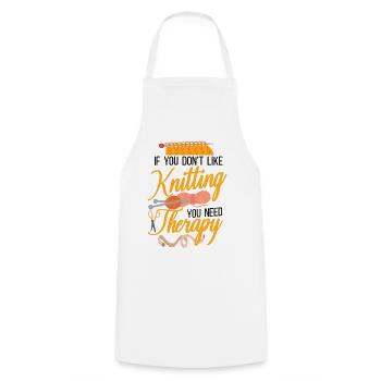 Knitting Knitter If You Don't Like - Cooking Apron - white - Front - AI Model Male 185 dark (185cm)