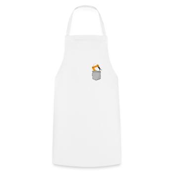 Robot Robotics Engineer Pocket - Cooking Apron - white - Front - AI Model Male 185 dark (185cm)