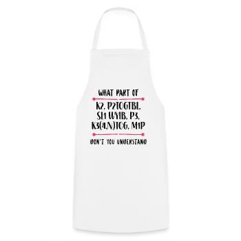 Knitting Knitter What Part Of K2, - Cooking Apron - white - Front - AI Model Male 185 dark (185cm)