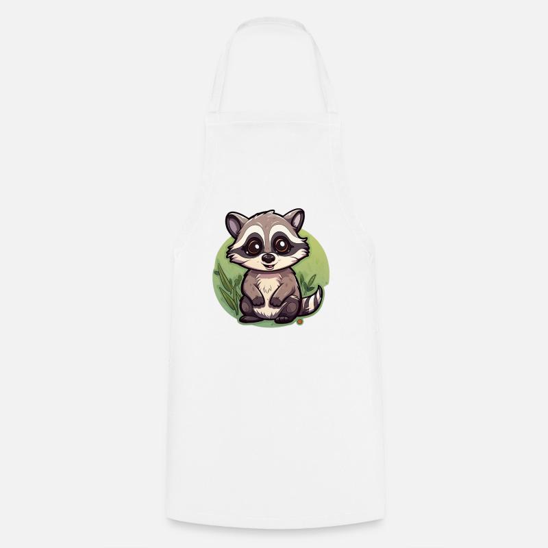 Mignon petit raton laveur - Tablier de cuisine - blanc