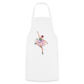 Ballet Danseuse Danse Ballerine - Tablier de cuisine - blanc - Devant - AI Model Male 185 dark (185cm)