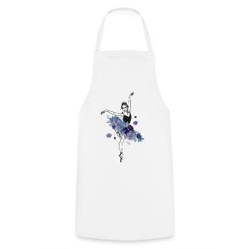 Ballet Danseuse Danse Ballerine - Tablier de cuisine - blanc - Devant - AI Model Male 185 dark (185cm)