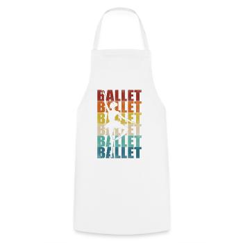 Ballet Danseuse Danse Ballerine - Tablier de cuisine - blanc - Devant - AI Model Male 185 dark (185cm)