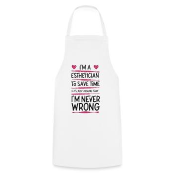Cute Licensed Esthetician Skincare - Kochschürze - Weiß - Vorne - AI Model Male 185 dark (185cm)