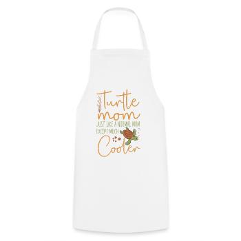 Sea Turtle Tortoise Mom Turtle Mom - Cooking Apron - white - Front - AI Model Male 185 dark (185cm)