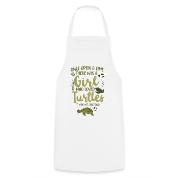 Sea Turtle Tortoise Once Upon A - Cooking Apron - white - Front - AI Model Male 185 dark (185cm)