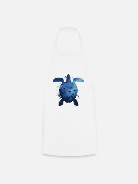 Sea Turtle Tortoise - Kochschürze - Weiß