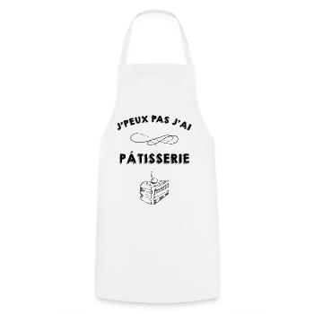 Moi j'Ai La Patisserie J'Peux Pas J'ai Patisserie - Tablier de cuisine - blanc - Devant - AI Model Male 185 dark (185cm)