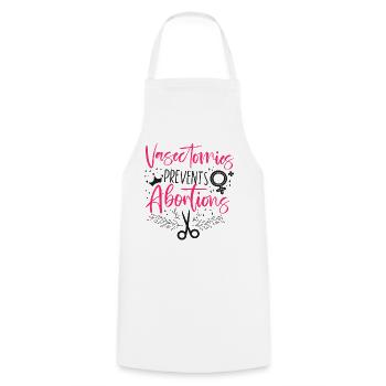 Feminist Vasectomies Prevents - Cooking Apron - white - Front - AI Model Male 185 dark (185cm)