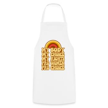 Feminist My Body My Choice My - Cooking Apron - white - Front - AI Model Male 185 dark (185cm)