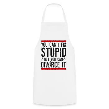 Happy Divorce Party You Can't Fix - Kochschürze - Weiß - Vorne - AI Model Male 185 dark (185cm)